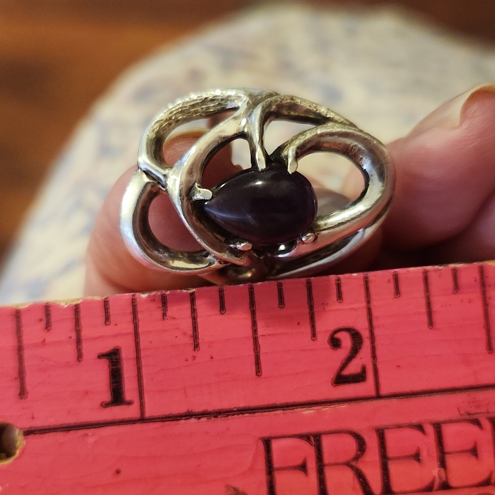 OOAK Amethyst Artisan ring/sterling silver FIRM PRICE - Picture 9 of 10